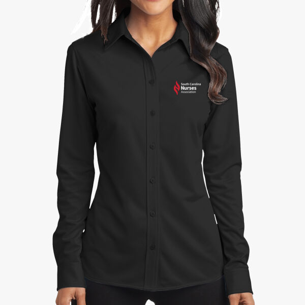 Women's Dimension Knit Dress Shirt Thumbnail